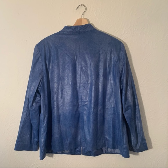 Alfred Dunner Blue Shimmer Jacket - Picture 3 of 3